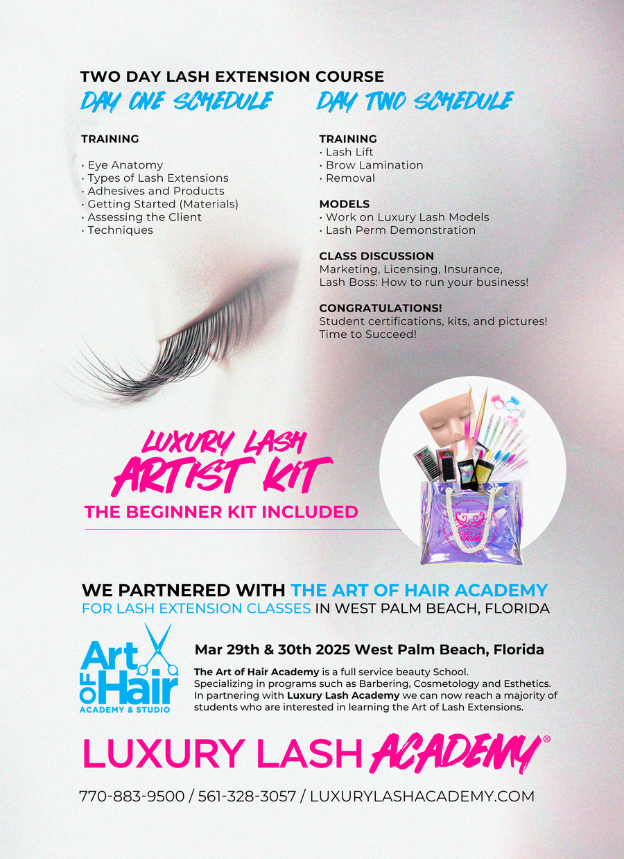 Art of Hair Academy  Lash Extensions Class June 7th & 8th | 2025