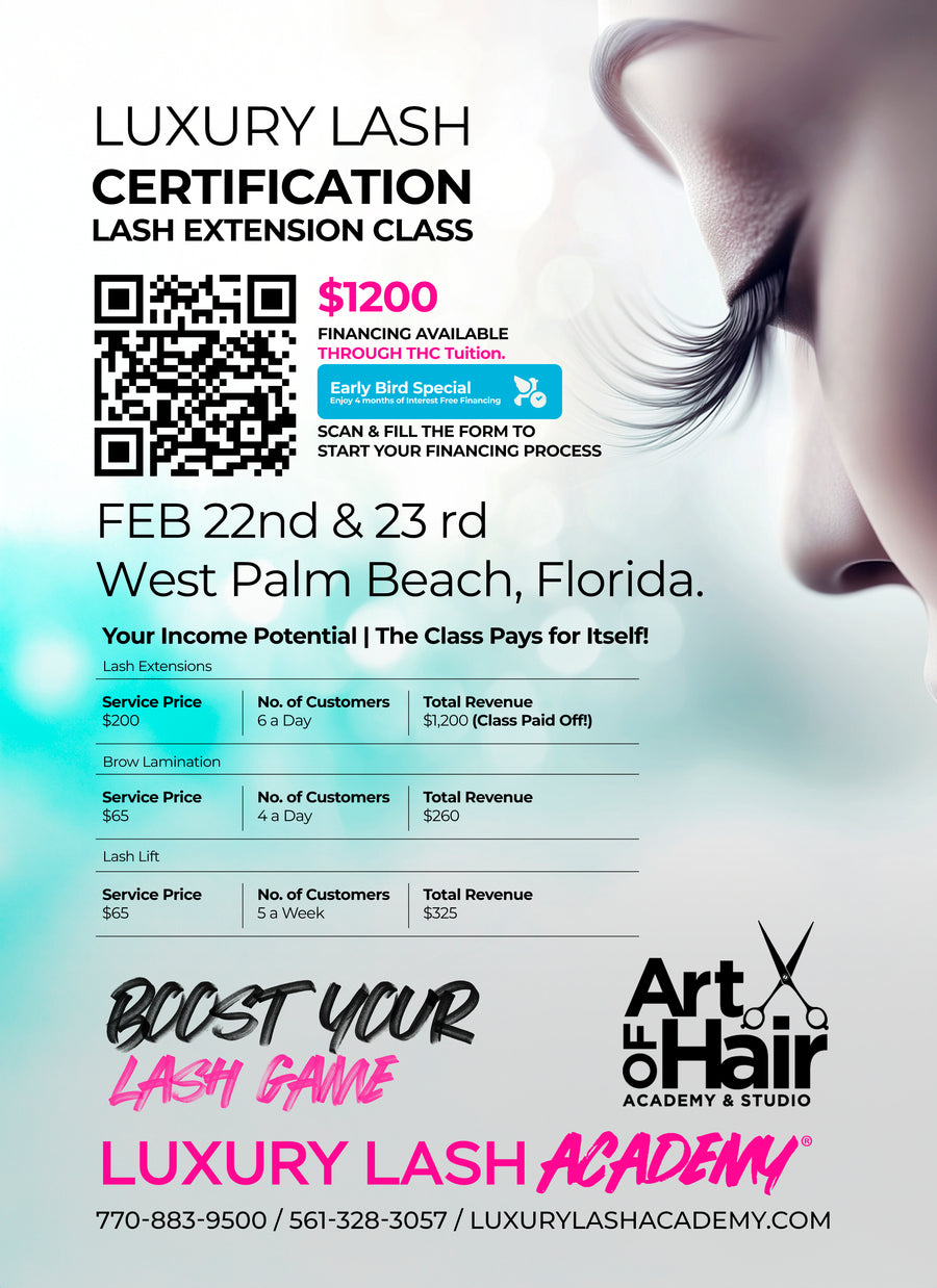 Art of Hair Academy  Lash Extensions Class Feb 22nd-23rd | 2025